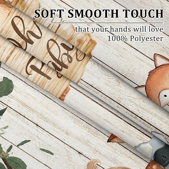 Renaiss 42 x 45 Inch African Safari Baby Curtains Grommet Blackout Window Curtain Planks Animals Tropical Tree Stump Fox Squirrel Mushrooms Print Window Treatment for Kids Boys Bedroom Decor 2 Panels