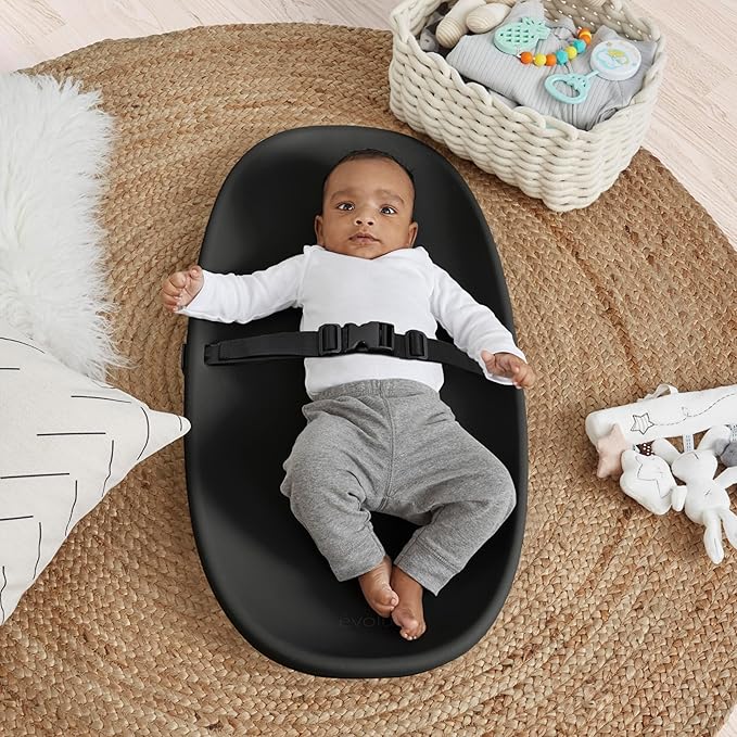 évolur Eva Baby Changing Pad, Soft, Lightweight and Portable Changing Pad, Fits All Changing Table, Waterproof Firm Padding - Black