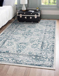 Rugs.com Charleston Collection Rug – 5' x 8' Ivory Low-Pile Rug Perfect for Living Rooms, Large Dining Rooms, Open Floorplans