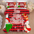 Christmas Bedding Sets King Size Comforter Set for Kids Boys Girls Bedroom Xmas Gift Christmas Festival Winter Quilt Set,1 Comforter + 2 Pillow Cases