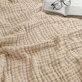 Comfy Cubs Muslin Blanket for Adults King 108" x 90" - 6 Layer Soft, Breathable & Lightweight Muslin Adult Blanket - Machine Washable & Designed in The US Bedding for All Seasons - Sand