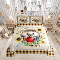 Castle Fairy Autumn Harvest Thanksgiving Bed Comforter Set Queen Size,Cartoon Hedgehog Super Soft Microfiber Bedding Set for Adults Teens,Fall Sunflower Leaves Comforter Set,2 Pillowcases