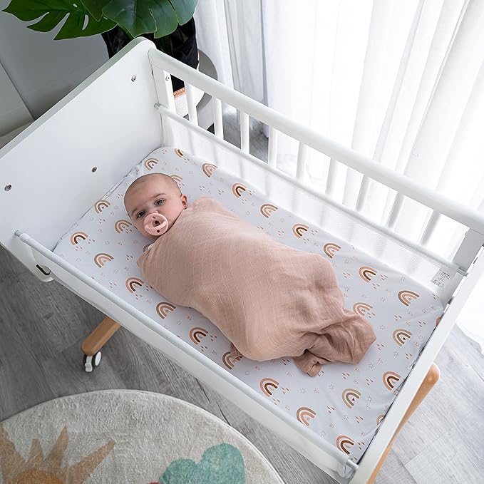 Comfy Cubs Muslin Swaddle Blankets Pack of 4, 47 x 47 Inches, Soft Cotton Baby Blanket Set, Large Multipurpose Swaddling Wraps for Newborns - Self-Soothing Swaddle - Pacific, Cedar, Sage, Blush