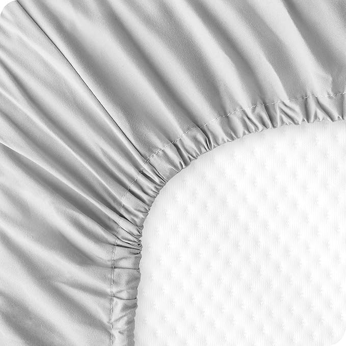 Bare Home 3-Pack Fitted Crib Sheet - Premium 1800 Ultra-Soft Microfiber - Breathable - Baby Sheet - for Boys & Girls - Fits Standard Crib and Toddler Mattresses (Cloud Grey)