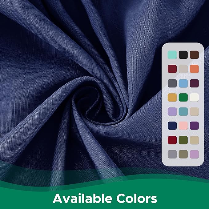 Biscaynebay Wrap Around Bed Skirts for Queen Beds 15" Drop, Navy Adjustable Elastic Dust Ruffles Easy Fit Wrinkle & Fade Resistant Silky Luxurious Fabric Machine Washable