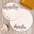 NAZENTI Personalized Baby Name Announcement Wooden Signs, Custom Birth Announcement And Footprint Sign For Hospital, Baby's Arrival Gift For Decor, Welcome Sign, Gifts For Baby Girl Or Boy Shower