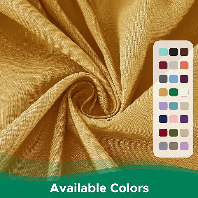Biscaynebay Wrap Around Bed Skirts for King & Cal King Beds 17" Long Drop, Gold Adjustable Elastic Dust Ruffles Easy Fit Wrinkle Resistant Silky Luxurious Fabric Machine Washable
