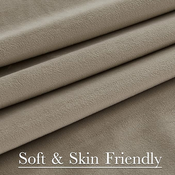 StangH Wide Doorway Curtain 80 inches Long Camel Beige Room Darkening Privacy Protect Room Divider Back Tab Thermal Insulated Drapes for Closet Living Dining Room, W62 x L80, 1 Panel