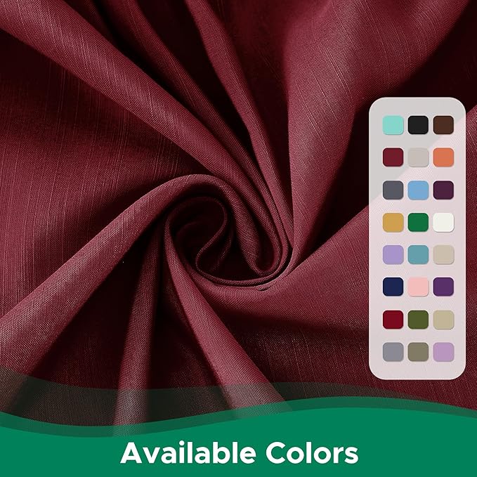 Biscaynebay Wrap Around Bed Skirts for King & Cal King Beds Short Drop of 12", Burgundy Adjustable Elastic Dust Ruffles Easy Fit Wrinkle Resistant Silky Luxurious Fabric Machine Washable
