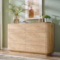 ACCOHOHO 8 Drawer Dresser for Bedroom, 52 Inch Wide Modern Chest of Drawers, Push-to-Open Wood Storgae Organizer with Large Drawers for Bedroom, Living Room, Hallway,Natural Oak
