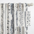 MEETSKY Curtains 63 Inches Long Boho Linen Style Curtains for Living Room Semi-Sheer Back Tab Farmhouse Drapes Light Filtering Bohemian Rod Pocket Window Curtain, 50” Wide Each Panel, 2 Panels