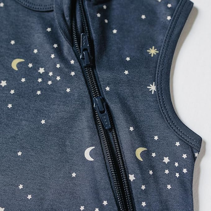 Ecolino Organic Cotton Baby Sleep Sack - 2-Way Zipper Baby Wearable Blanket - Newborn Sleeping Bag Sack - 0-6 Months - Milky Way