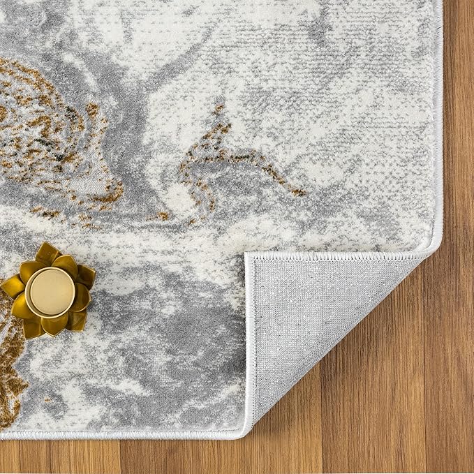 LUXE WEAVERS Marble Swirl Abstract Area Rug, Green 5x7
