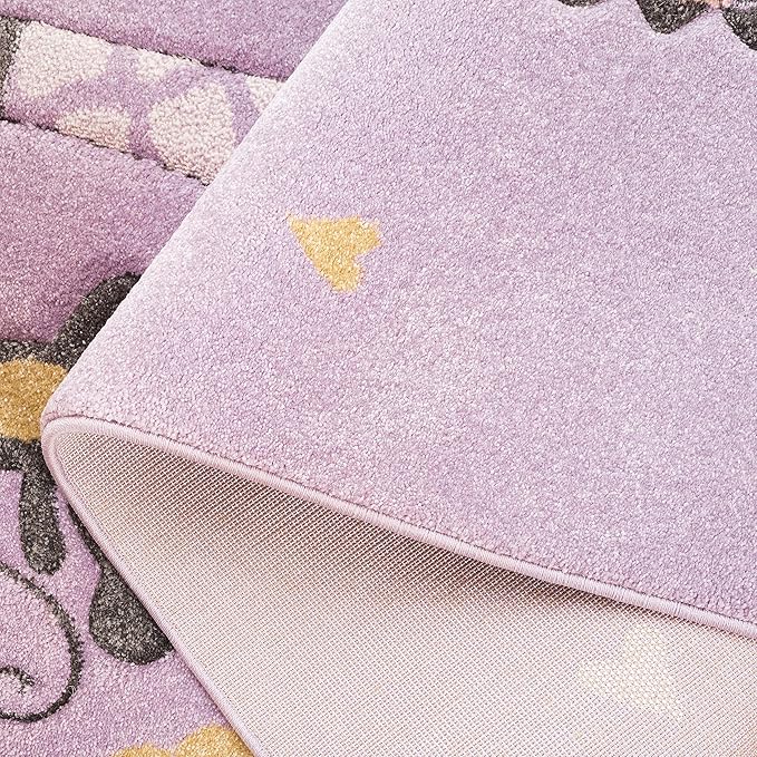 SAFAVIEH Area Rug 8x10 - Carousel Kids Collection - Large - Purple, Animal Design, Non-Shedding & Easy Cleaning, Ideal for Boys & Girls in Playroom, Nursery, Bedroom (CRK120V)