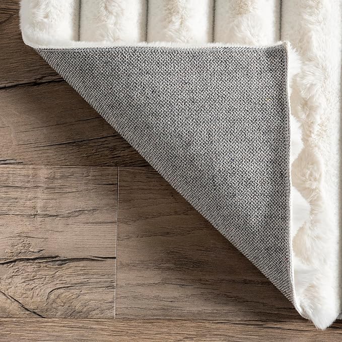 nuLOOM SuperiorWash Collection Kai Off-White, 3' x 5', Fluffy and Cozy, High Traffic, Stain Resistant, Easy Clean, Durable Washable Area Rug for Bedroom, Living Room, Dining, Den, Foyer, Entryway