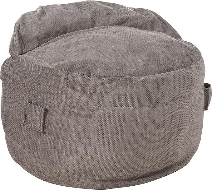 CordaRoy's NEST Gaming Bean Bag Chair-Convertible Bean Bag Chair -Washable Chenille Cover with Pockets for Remote,Controllers-for Living Room,Basement-Full Size-Charcoal|Made in The USA
