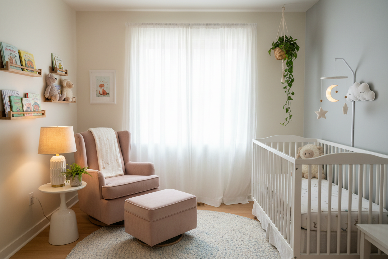 At Moonbeam Baby Room, we believe a baby’s room is more than just a space — it’s the first place where comfort, safety, and love come together. Our mission is to help parents create calm, beautiful baby rooms that support peaceful sleep, gentle routines, and joyful beginnings. (make it real photo)